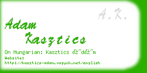 adam kasztics business card